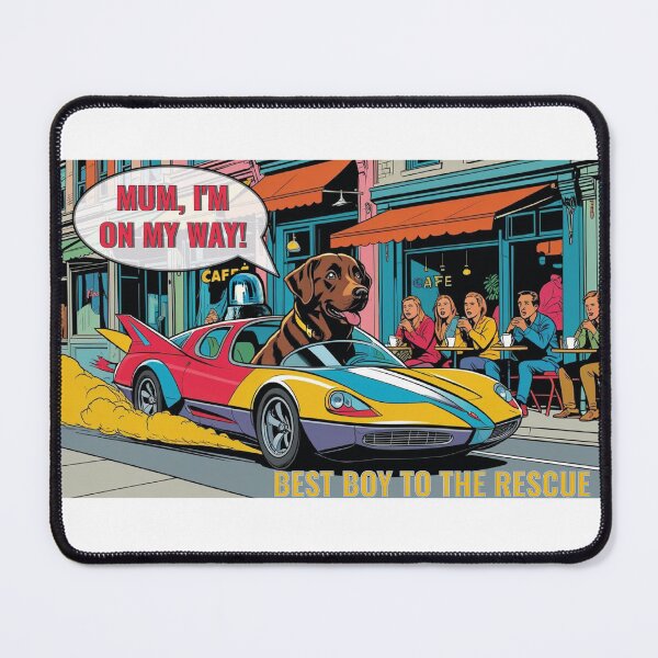 Item preview, chocolate labrador, pop art funny cartoon for chocolate labrador  mom designed and sold by Cycling Tails.