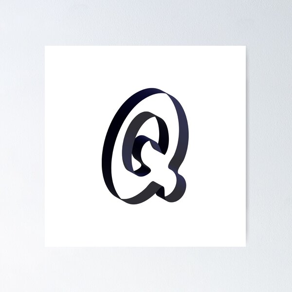 Item preview, Futuristic Ribbon Letter Q – Futuristic Ribbon Alphabet designed and sold by uncoXab.