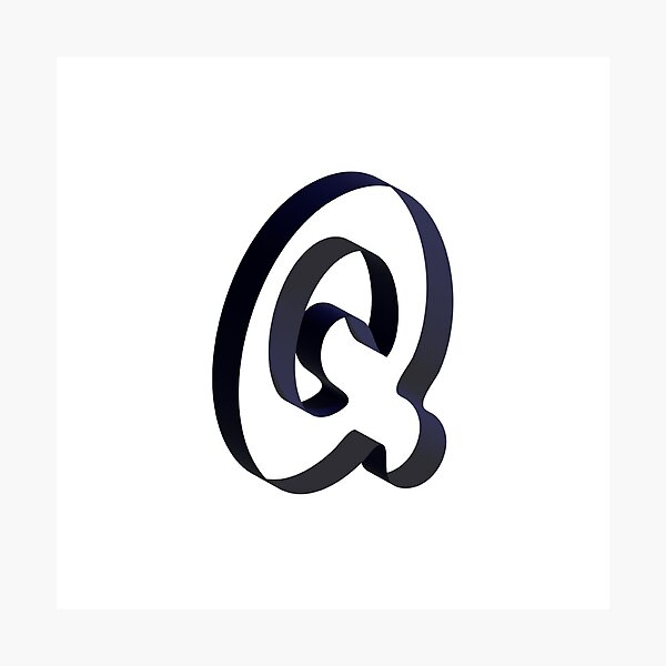 Item preview, Futuristic Ribbon Letter Q – Futuristic Ribbon Alphabet designed and sold by uncoXab.
