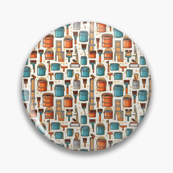 Item preview, Colorful Painter’s Tools Pattern designed and sold by TriForceDesign.