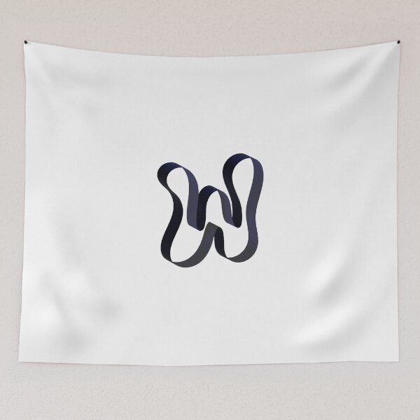 Item preview, Futuristic Ribbon Letter W – Futuristic Ribbon Alphabet designed and sold by uncoXab.