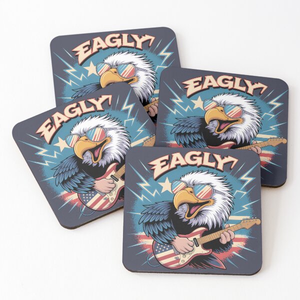 Item preview, Rocking Eagly Guitar Man Cartoon Art designed and sold by lalasine.story.