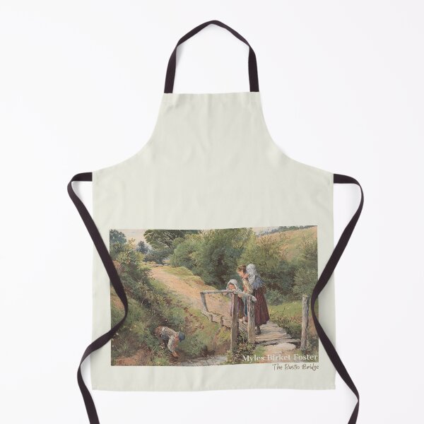 Item preview, Cottagecore Vintage Art Myles Birket Foster “The Rustic Bridge” Pastoral Painting designed and sold by ElixirCraft.