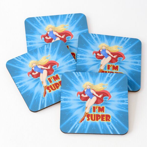 Item preview, Hero Woman with Red Cape and I'm Super text designed and sold by Liron Peer's Magical Store.