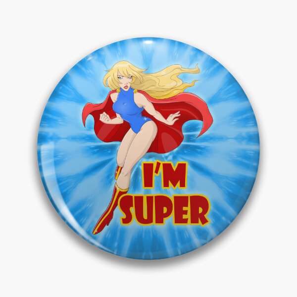 Item preview, Hero Woman with Red Cape and I'm Super text designed and sold by Liron Peer's Magical Store.