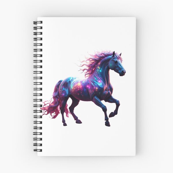 Item preview, Galaxy Neon Horse Art – Vibrant Space Fantasy  designed and sold by GloriousArtSKD.