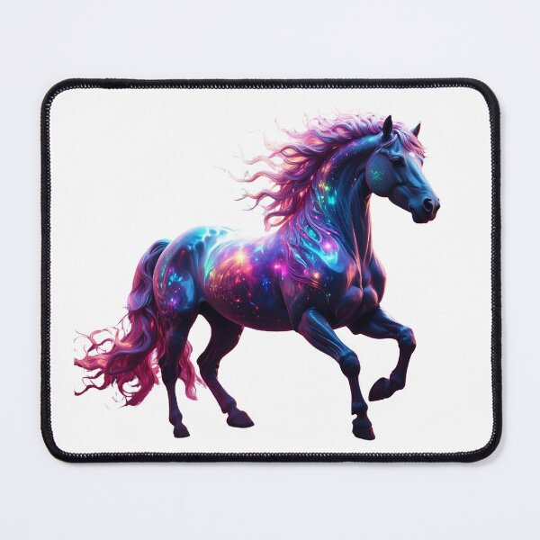 Item preview, Galaxy Neon Horse Art – Vibrant Space Fantasy  designed and sold by GloriousArtSKD.