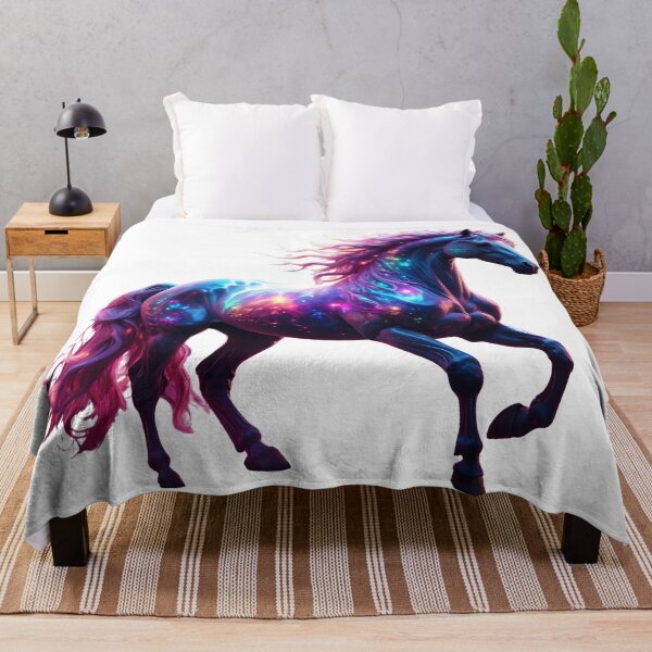 Item preview, Galaxy Neon Horse Art – Vibrant Space Fantasy  designed and sold by GloriousArtSKD.