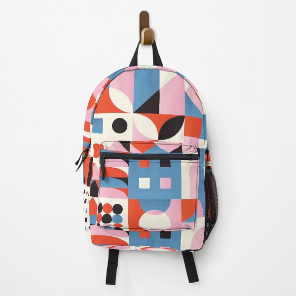 Item preview, Red & Blue Mosaic Geometric Art - Vibrant Abstract Shapes designed and sold by KhadijaBatool38.