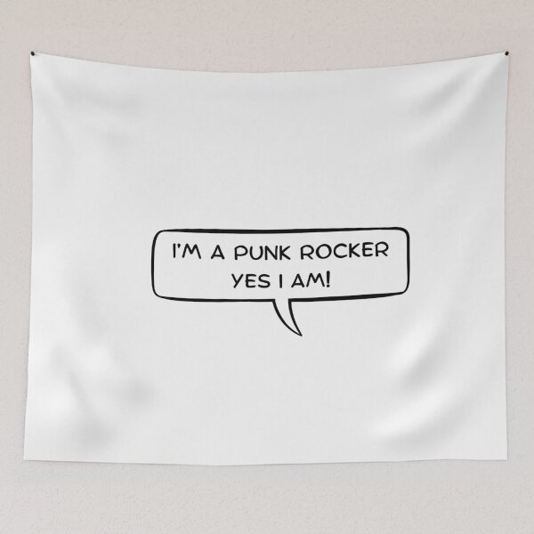 Item preview, I'm a punk rocker, yes I am! Comicbook style speech bubble designed and sold by hellorodeo.