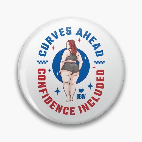 Item preview, Curves Ahead, Confidence Included – BBW Plus Size Body Positivity Design designed and sold by Fluffy Fabulous.