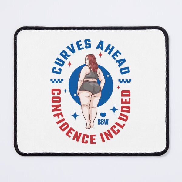 Item preview, Curves Ahead, Confidence Included – BBW Plus Size Body Positivity Design designed and sold by Fluffy Fabulous.