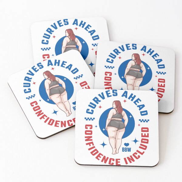 Item preview, Curves Ahead, Confidence Included – BBW Plus Size Body Positivity Design designed and sold by Fluffy Fabulous.