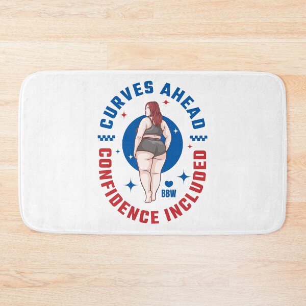 Item preview, Curves Ahead, Confidence Included – BBW Plus Size Body Positivity Design designed and sold by Fluffy Fabulous.