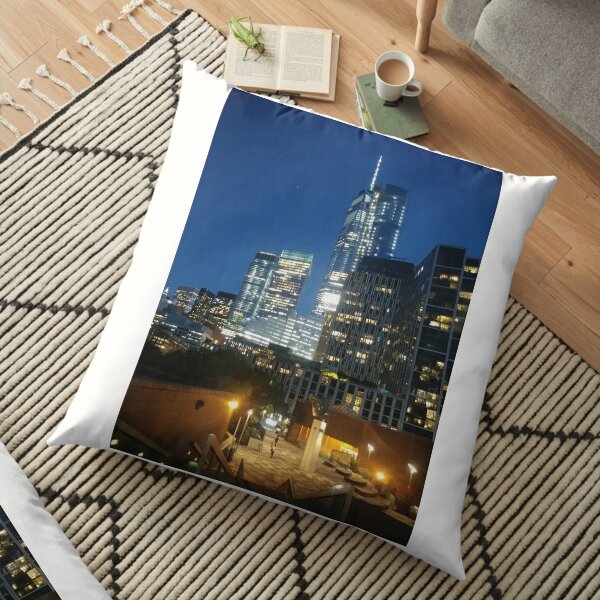 Manhattan, New York City, downtown, #Manhattan, #NewYorkCity, #downtown Floor Pillow