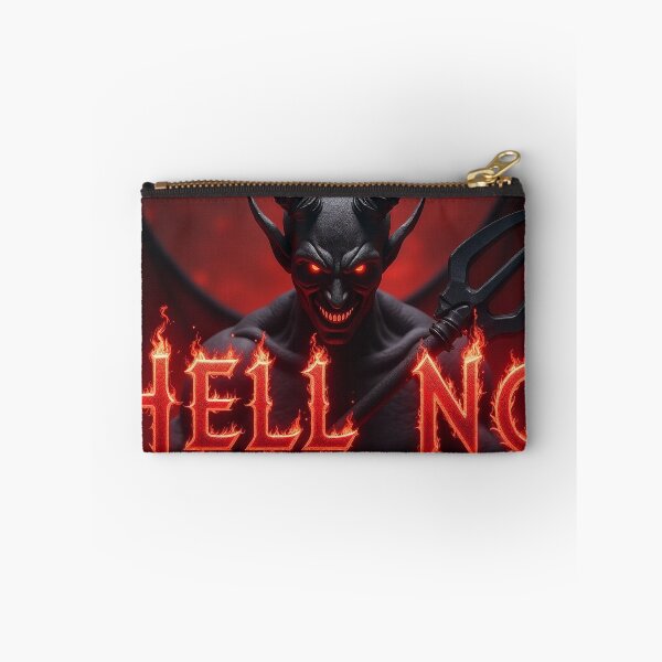 Item preview, Sinister Shadow Demon With Flaming "Hell No" Text designed and sold by IdeaSmith.