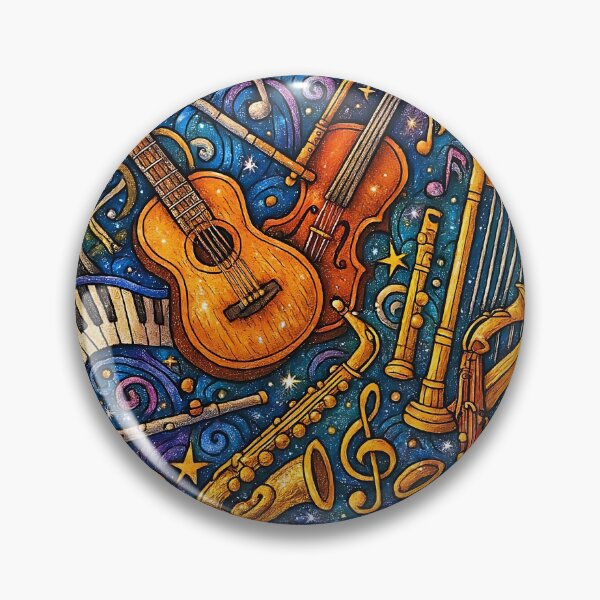 Item preview, Musical Instruments Themed Doodle Art! designed and sold by sks-ai-artist.