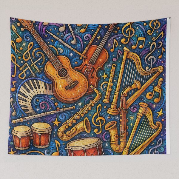Item preview, Musical Instruments Themed Doodle Art! designed and sold by sks-ai-artist.