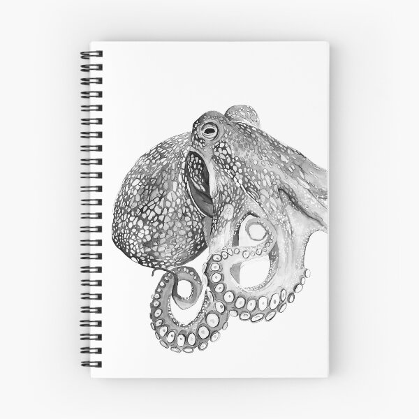 Item preview, Escaping Octopus (Black and White) designed and sold by Coastal Watercolors by Laura.