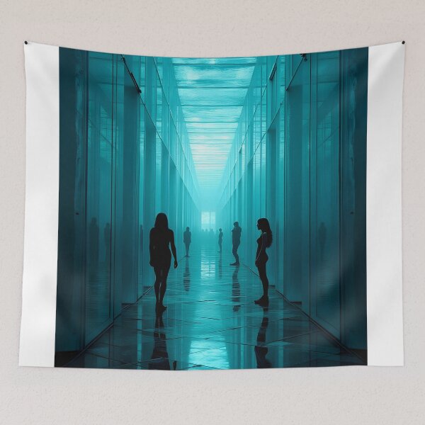 Item preview, Echoes of Solitude in a Neon Corridor designed and sold by oanaunciuleanu.