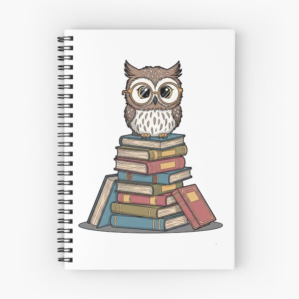 Item preview, Cute Nerdy Owl with Glasses on Books designed and sold by shellle in the ocean.