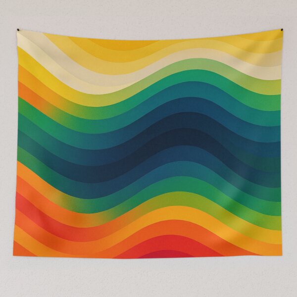Item preview, Waves of rainbow colors designed and sold by Sigtrix.