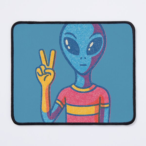 Item preview, Peace Sign Alien Retro Cosmic Design designed and sold by FrictionMaxxing.