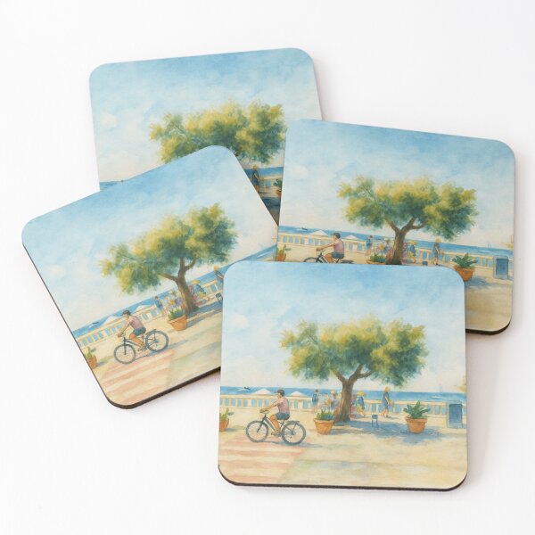 Item preview, Cefalù Beach - Sicily, Italy - Watercolor Art designed and sold by LilacMacri.