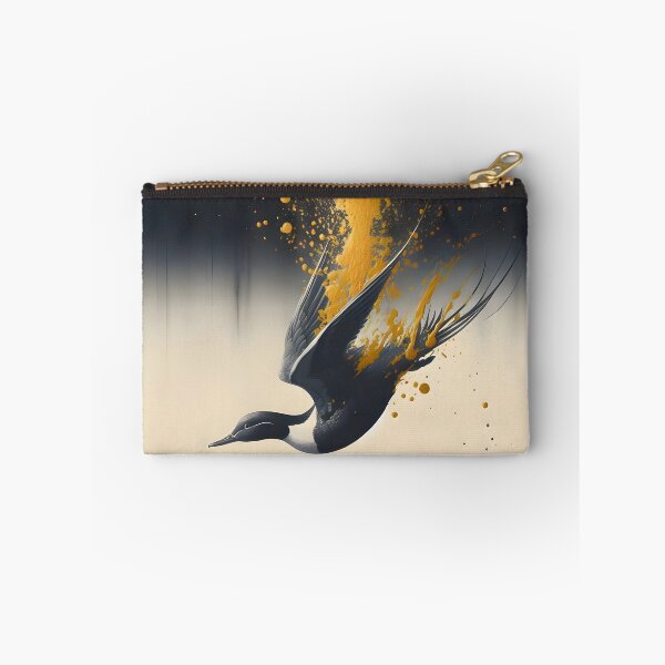 Item preview, Charcoal Gold Duck and Water, Ai Generated Art  designed and sold by ACC .