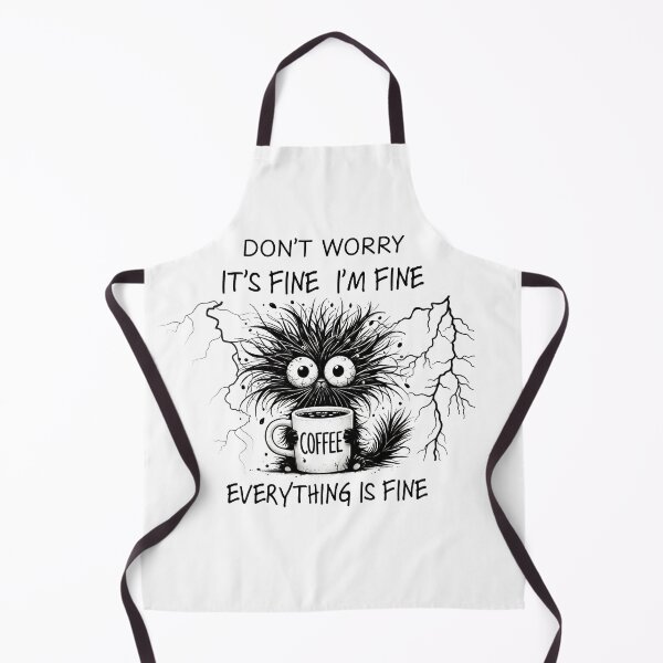 Item preview, Its Fine Im Fine Everything Is Fine Funny Black Cat designed and sold by Maggiepeshop.