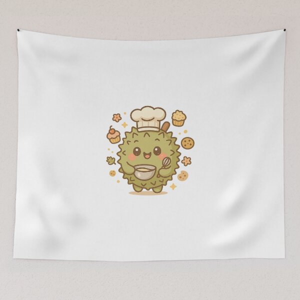 Item preview, Sweet Durian Love – Cute Retro Kawaii Fruit Design designed and sold by LemonCocoLab.