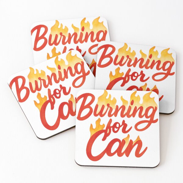 Item preview, ? Burning for Can – Passionate Watercolor Quote Design designed and sold by Bloom & Charm Studio.