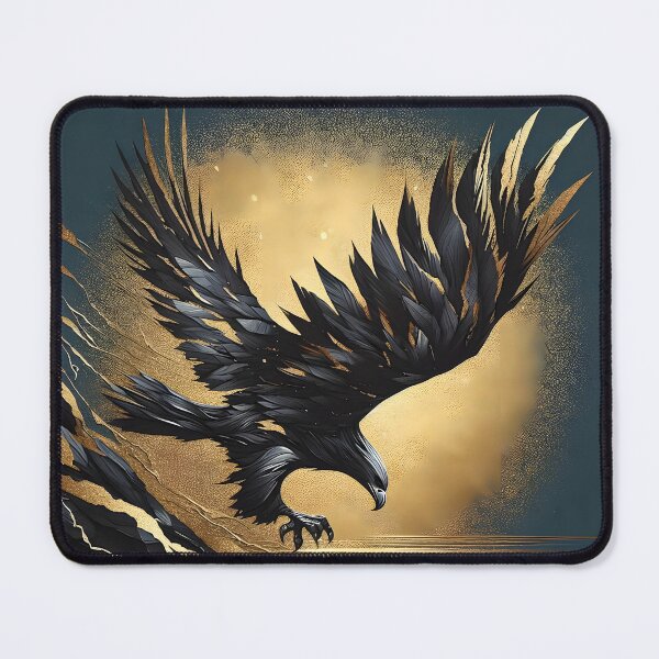 Item preview, Charcoal Gold Eagle, Ai Generated Art designed and sold by ACC .
