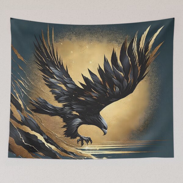 Item preview, Charcoal Gold Eagle, Ai Generated Art  designed and sold by ACC .