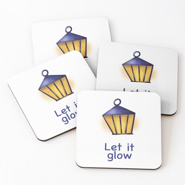 Item preview, Let It Glow – Cozy Lantern Winter Quote | Warm Holiday Lights Illustration designed and sold by KolLiArt.