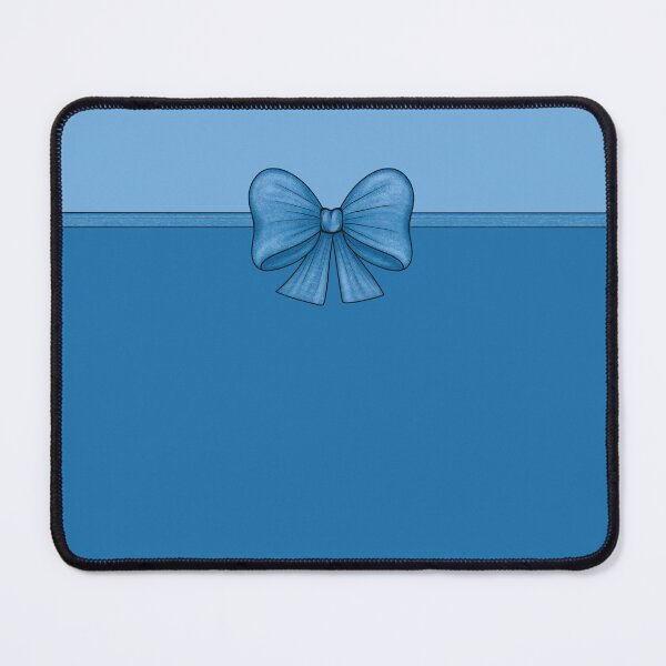 Item preview, Blue bow with ribbon dividing the background into light blue and deep blue designed and sold by Cherevan.