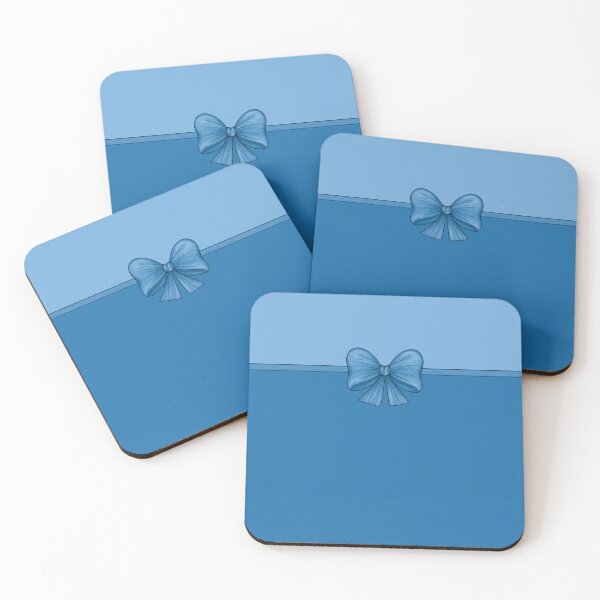 Item preview, Blue bow with ribbon dividing the background into light blue and deep blue designed and sold by Cherevan.