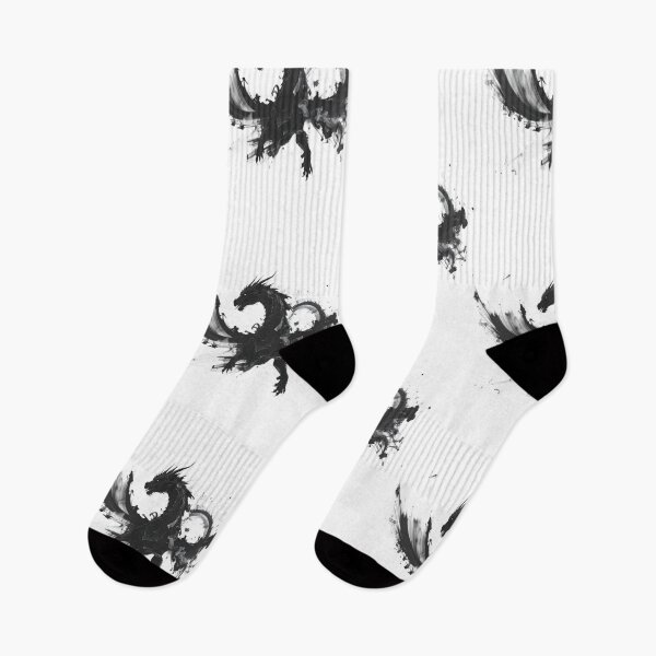 Item preview, Flying dragon smoky abstract black designed and sold by LiskoDesign.