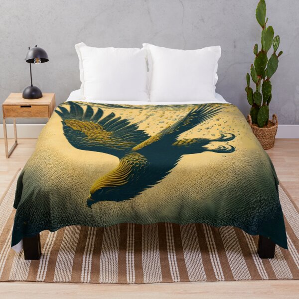 Item preview, Charcoal Gold Falcon and Water, Ai Generated Art  designed and sold by ACC .