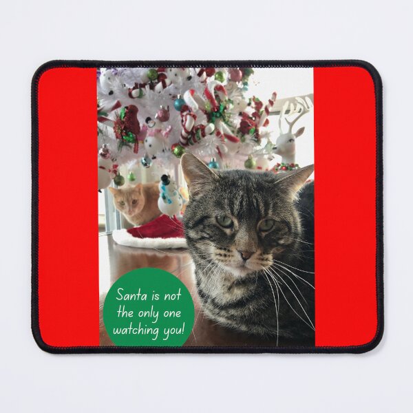 Item preview, Santa is not the only one watching you! - funny Christmas greetings cats designed and sold by DesignsFromTW-S.