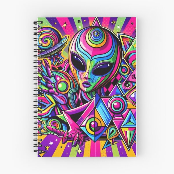 Item preview, colorful geometric decorative mystic alien designed and sold by Dogandesighn.