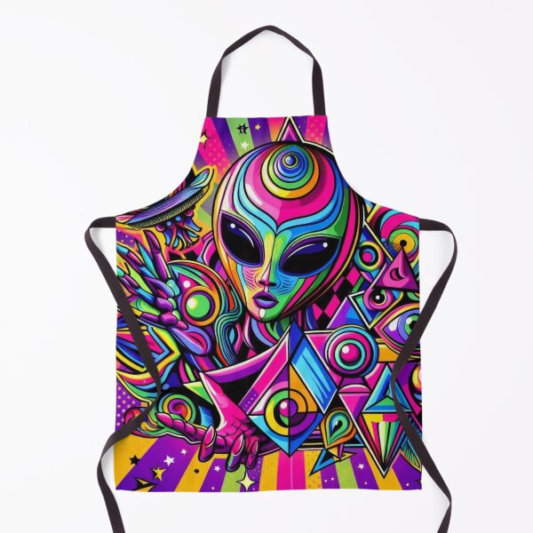 Item preview, colorful geometric decorative mystic alien designed and sold by Dogandesighn.
