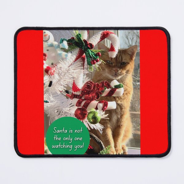 Item preview, Santa is not the only one watching you! - funny Christmas greetings cats designed and sold by DesignsFromTW-S.