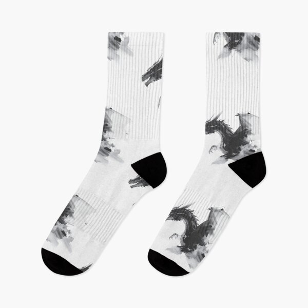 Item preview, Dragon rising from smoke and ink, abstract designed and sold by LiskoDesign.