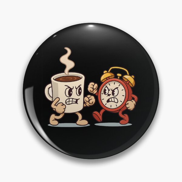 Item preview, Coffee vs Alarm – Cartoon Morning Battle designed and sold by ArcadiaSilence.
