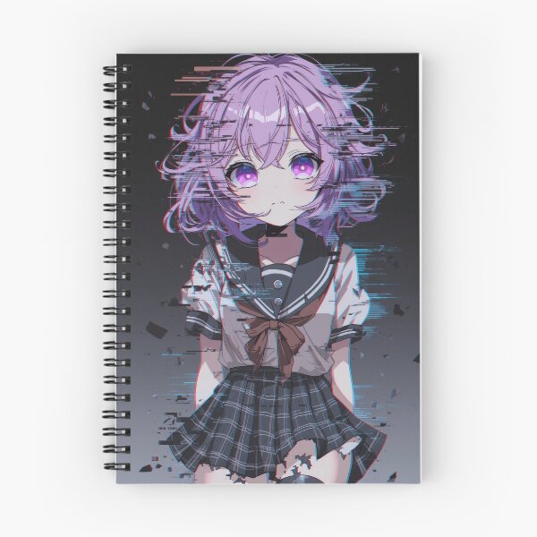 Artikelvorschau, Anime-Mädchen mit Glitch-Effekt entworfen und verkauft von Sergii Davydenko.