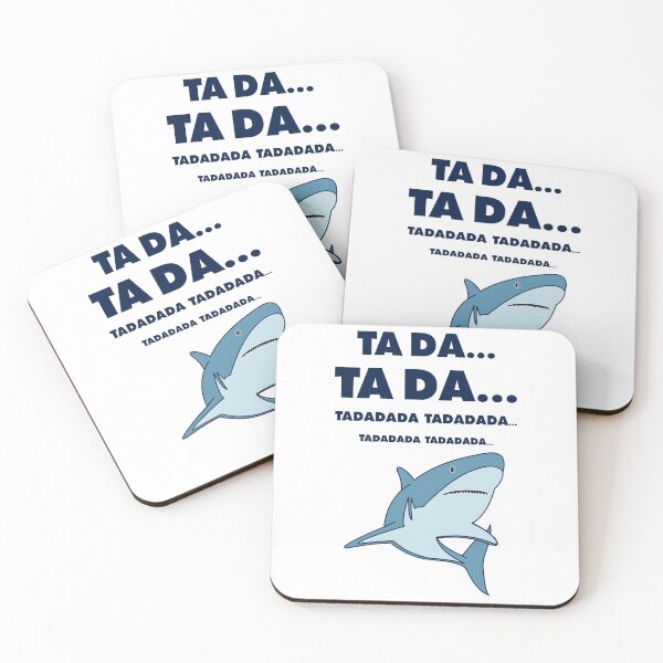 Item preview, TA DA... Soundtrack Joke & Great White Shark – Minimalist Movie Lover Design - Navy Text designed and sold by NiceHatHarry.
