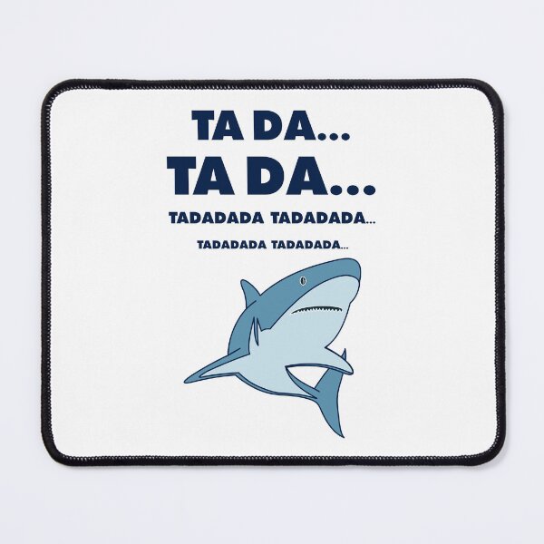 Item preview, TA DA... Soundtrack Joke & Great White Shark – Minimalist Movie Lover Design - Navy Text designed and sold by NiceHatHarry.
