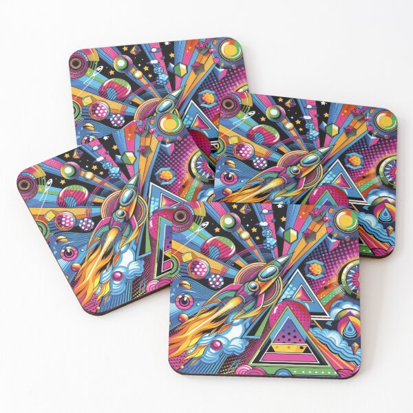 Item preview, colorful pop art rocket desighn designed and sold by Dogandesighn.