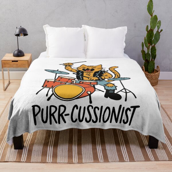 Item preview, Purr-cussionist Rock Cat Drummer designed and sold by SnappyPNG.